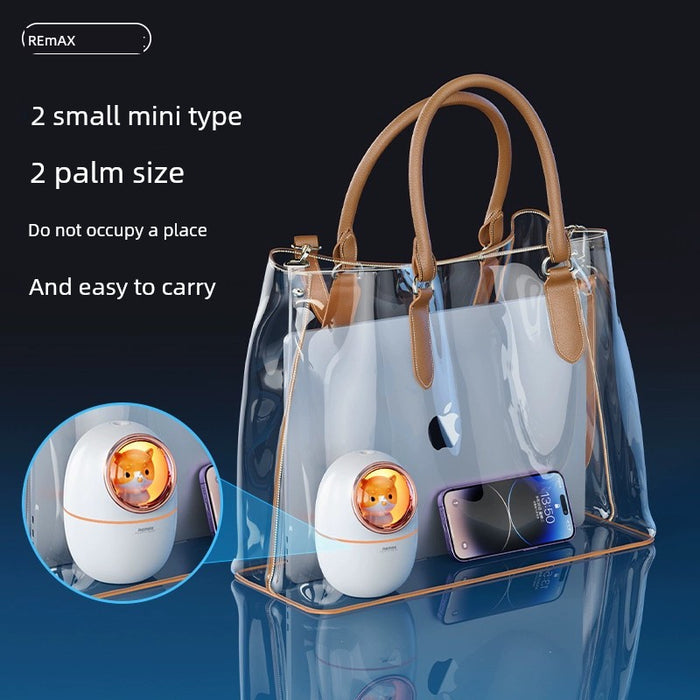 Remax Cute Pet Space Capsule Humidifier Ultra-Quiet Nano Fine Sprays USB Portable Small Night Lamp Automatic Power off Neutral