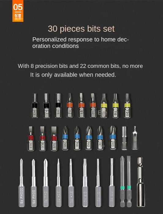 Youpin Worx 4V Electrical Screwdriver Set WX242 Smart Cordless Electric Screwdrivers USB Rechargeable Handle 30 Bit Sets Drill