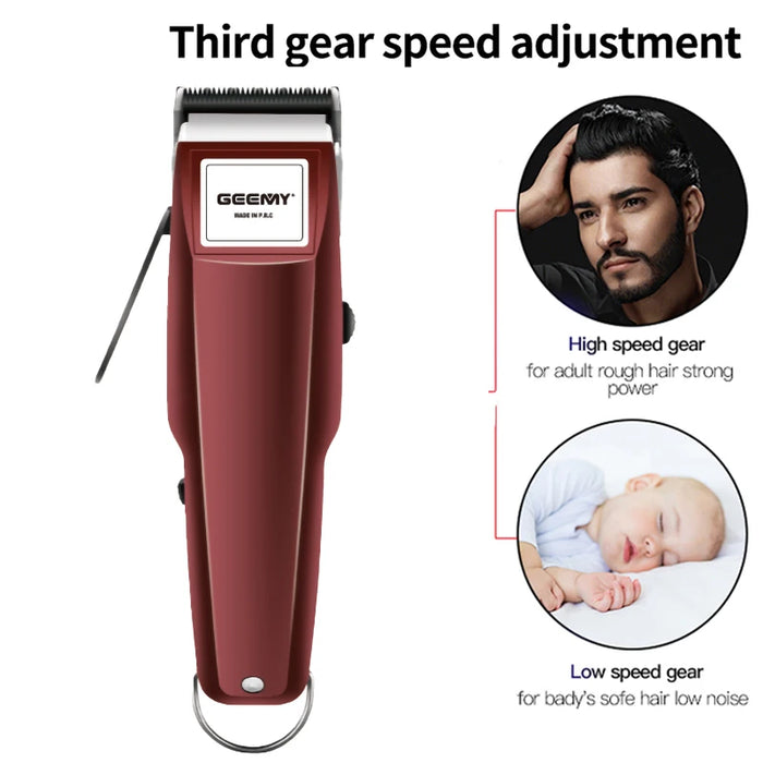 Original Geemy Professional Cordless Hair Clipper Adjustable Rechargeable Beard Hair Trimmer For Men Electric Haircut For Moser