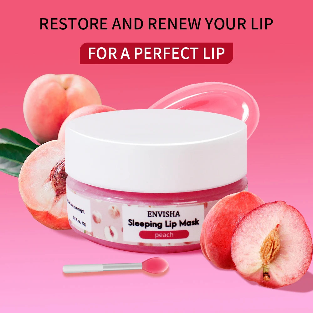 ENVISHA Mango Lip Sleep Mask Night Sleeping Maintenance Moisturizing Fade Lip Lines Nourishing Lip Balm Skin Care Beauty Health