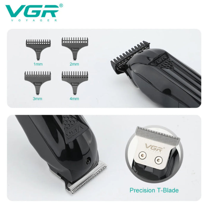 VGR Hair Clipper Professional Hair Cutting Machine Rechargeable Barber Hair Trimmer Cordless Haircut Clipper for Men V-282 V-982