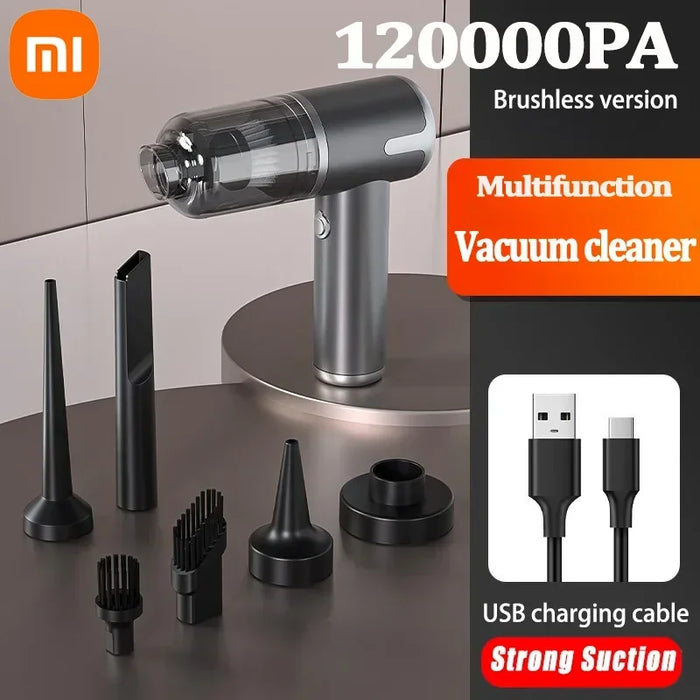 Xiaomi Mijia 120000PA Mini Car Vacuum Cleaner High Power Wireless Portable Strong Suction Cleaner Silver Household Appliances