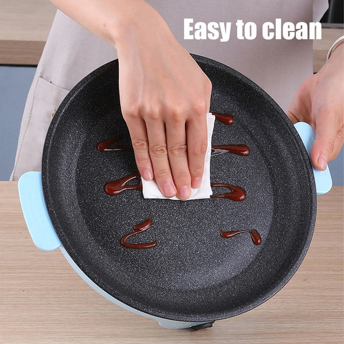 Multifunction Electric Frying Pan Skillet Non-Sticky Grill Fry Baking Roast Pan Cooker Steak Barbecue Cooking Kitchen Tool 220V