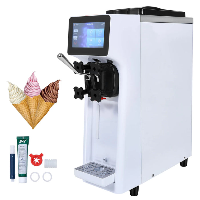 VEVOR Commercial Ice Cream Machine,10.6Qt/H Yield, Single Flavor Countertop Soft Serve Ice Cream Maker, 4L Hopper 1.6L Cylinder