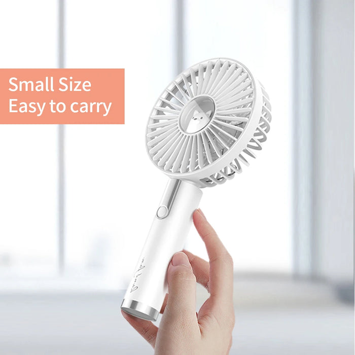 Xiaomi Summer Mini Fan Portable 3 Speed Adjustable Fans USB Rechargeable Desk Handheld Air Conditioner Cooler For Outdoor