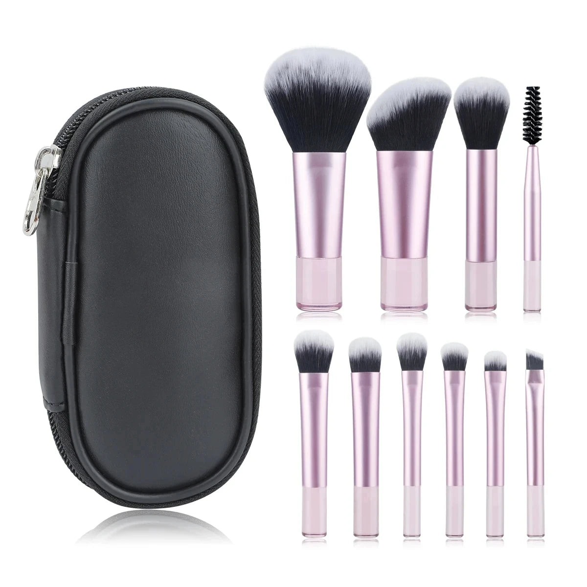 10pcs Mini Makeup Brush Set Powder Eyeshadow Foundation Blush Blender Concealer Beauty Makeup Tools Brush Professional Supplies