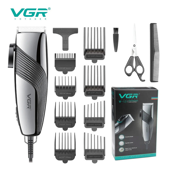 VGR Hair Trimmer Adjustable Hair Cutting Machine Professional Hair Clipper Electric Haircut Machine Wired Trimmer for Men V-121