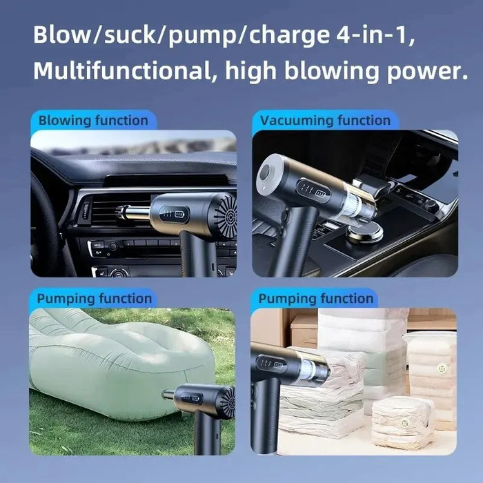 Dual Purpose Air Dust Collector50000 Rpm 3Speed Powerful Suction Wireless Handheld Cordless Car And Home Computer Vacuum Cleaner