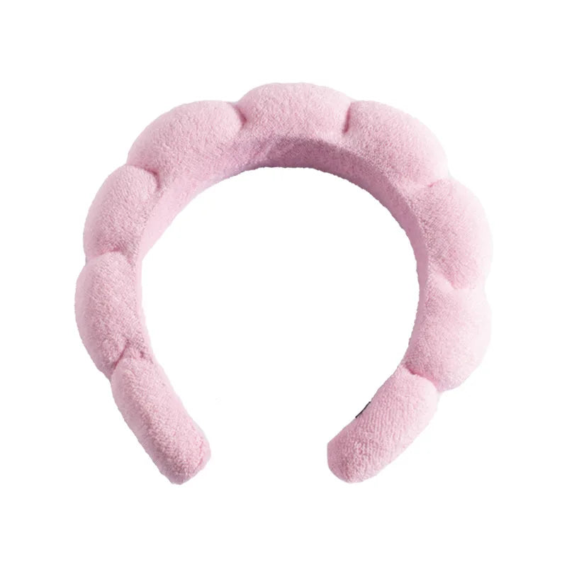 Terry Towel Cloth Headband Face Wash Headband Puffy Makeup Hairbands for Face Washing Soft Shower Wash Wristbands