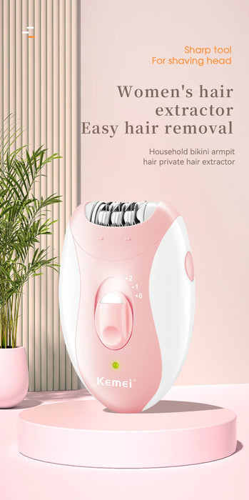 Kemei Epilator Man Women Electric Lady Body Hair Remover Removal Shaver Leg Armpit Face Hair Depilatory Rechargeable 2 Speeds