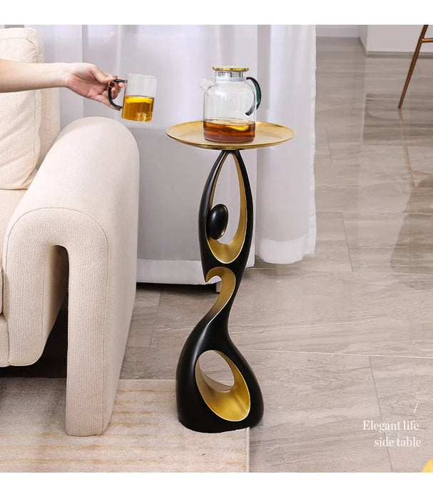 Creative Home Decor Art Abstract Sofa Side Table Light Luxury Living Room Porch Decoration Corner Table Designer Furniture