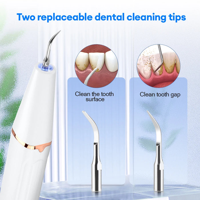 Ultrasonic Dental Scaler For Teeth Tartar Stain Tooth Calculus Remover LED Electric Sonic Teeth Cleaner Dental Stone Removal