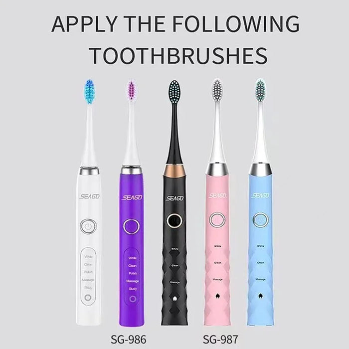 SEAGO Electric Toothbrush Head Replacement Brush Sonic 4PCS Compatible For SG986/SG987/S2/SX/S5 Gum Health Whitening Brush Heads