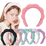 Terry Towel Cloth Headband Face Wash Headband Puffy Makeup Hairbands for Face Washing Soft Shower Wash Wristbands