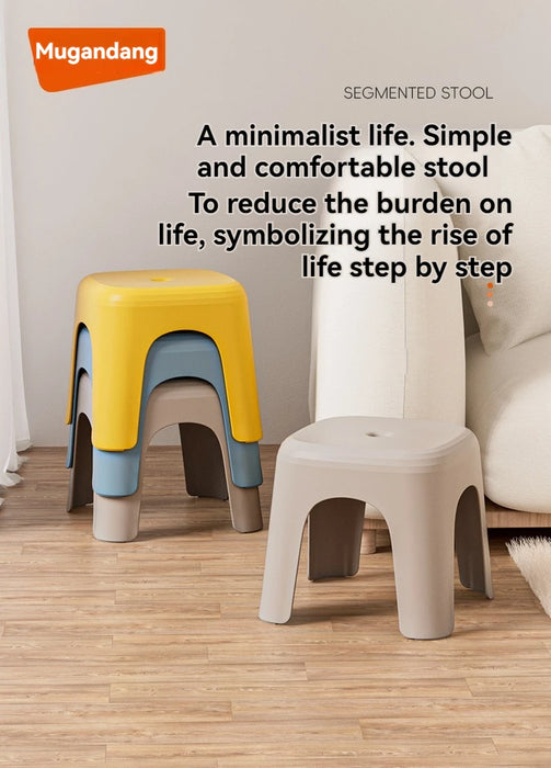 Plastic Small Stool, Household Bench, Square Stool, Coffee Table Stool, Bathroom Anti Slip CHILDREN'S Foot Changing Stool