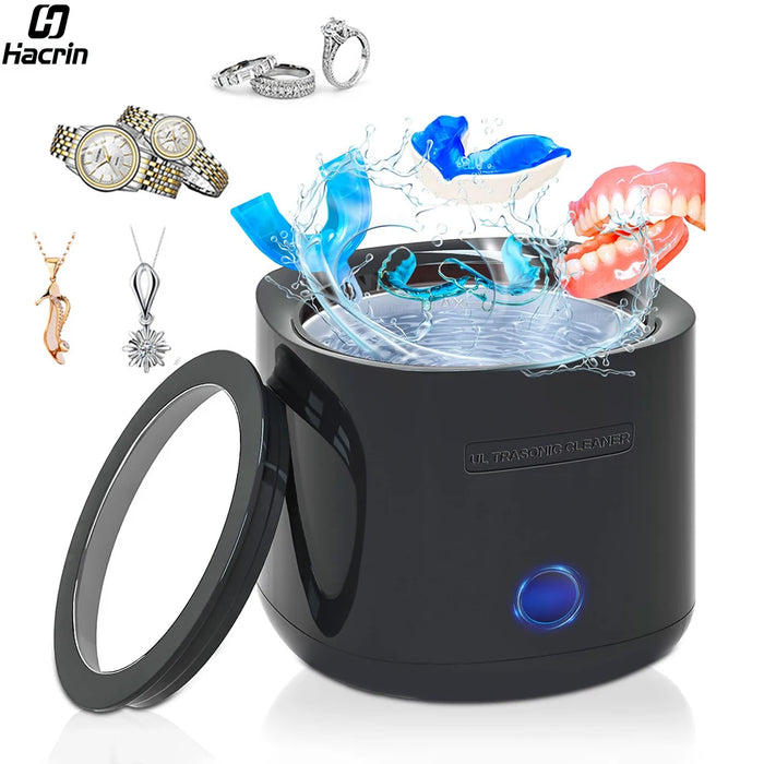 Ultrasonic Cleaner for Dentures Retainer Ultrasound Jewelry Cleaner 42kHZ Ultrasonic Cleaning Bath for Jewelry Denture Retainer