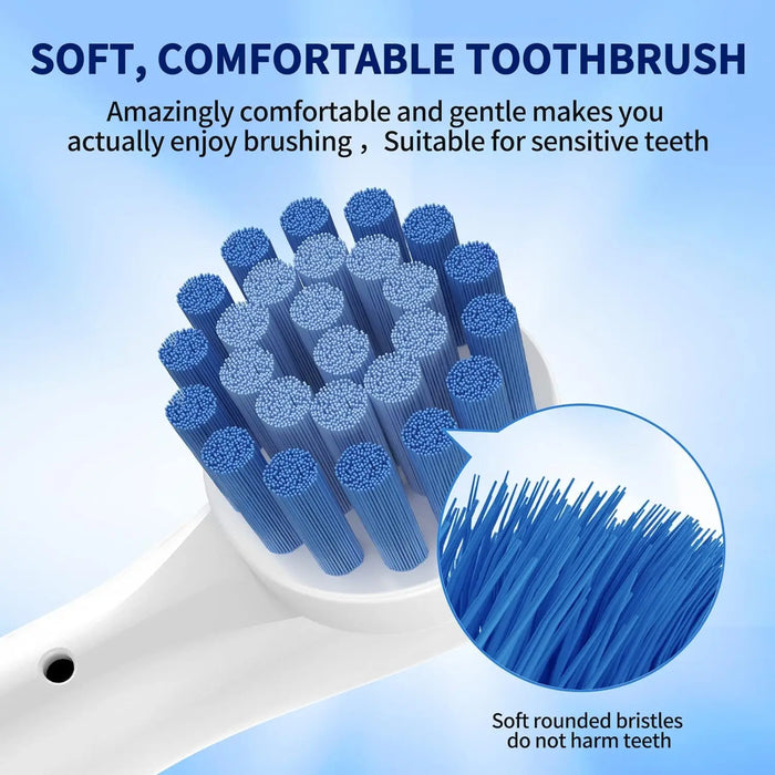 16PCS Electric Toothbrush Replacement Brush Heads For Braun Oral B Cross Action Sensitive Gum Care Precision Clean Nozzles