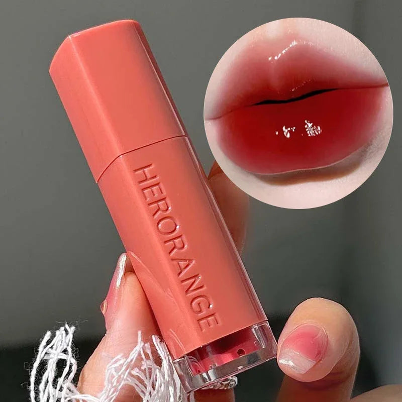 Cloud Mirror Water Light Glass Lip Gloss Ice Tea Lip Glaze Lasting Hydrating Waterproof Transparent Jelly Liquid Lipstick Makeup