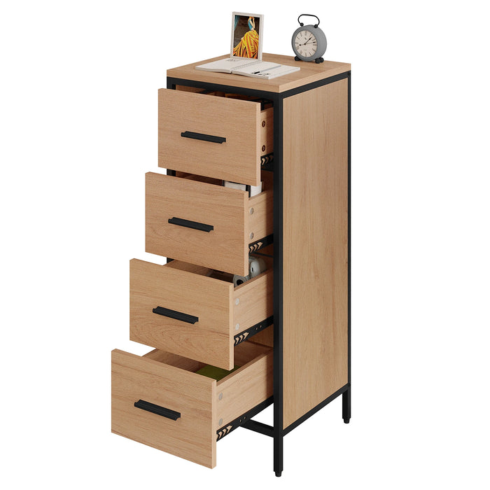 Bathroom Cabinet Chest of Drawers with 4 Drawers Side Free Standing Storage Unit for Bathroom Living Room Bedroom Hallway