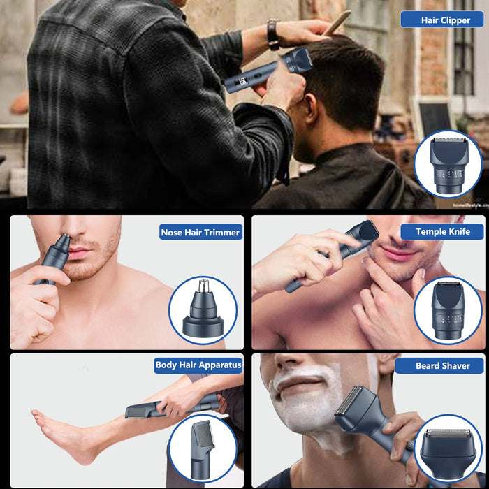 GENKO 5 IN 1 Multi Functional Hair Clipper Set For Men Upgraded Combination Electric Shaver Haircutting and Nose Hair Trimming