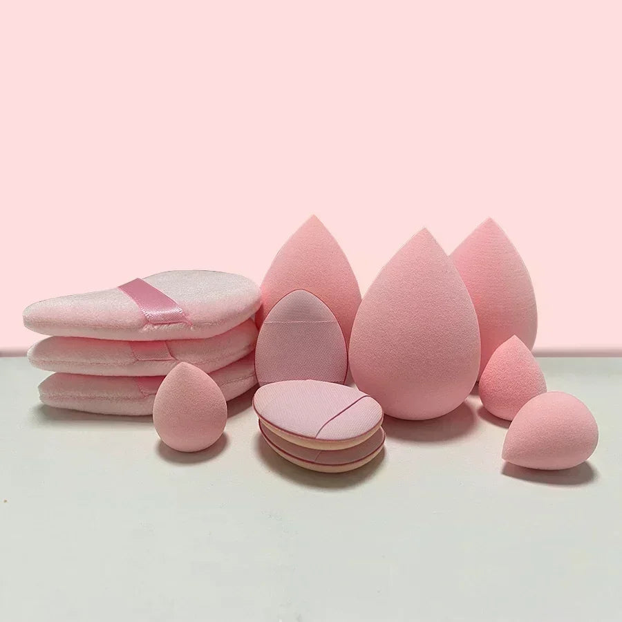 12Pcs Makeup Sponge Blender Beauty Egg Set Foundation Sponges Liquid Cream Cosmetic Puff Women Make Up Accessories Beauty Tools