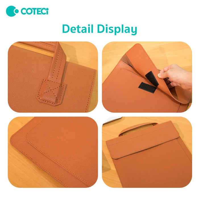 COTECi Laptop Sleeve Bag 13-14 Inch 15-16 Inch Ultra-thin Protective Case Portable Simple Single Handbag for Business