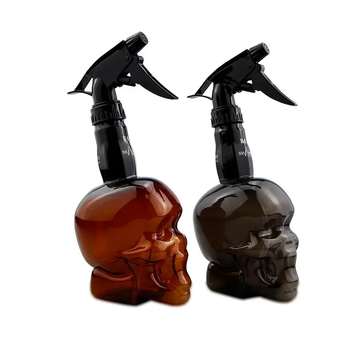 Professional 500ML Hairdressing Spray Bottle Skull Head Design Barber Watching Can Haircut Tools Accessories For Hairdresser