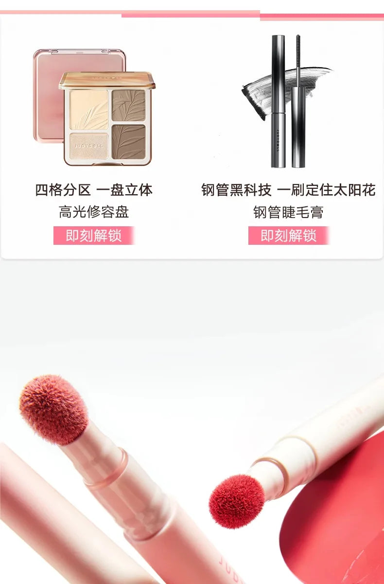 Judydoll Hydrating Non-sticky Lip Powder Cream Cushion Lipstick Matte Lip Stain White Lipsticks Light Lines Lip Clay Cosmetics