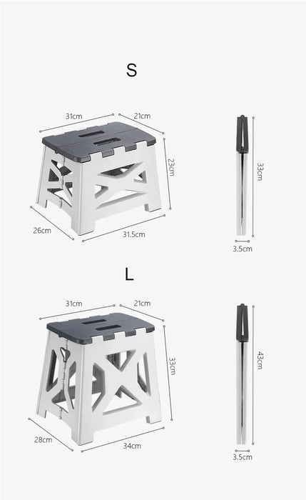 Oulylan Portable Plastic Folding Stool Outdoor Camping Stool Chair Seat Home Bathroom Kitchen Garden Camping Kids Adults Chair