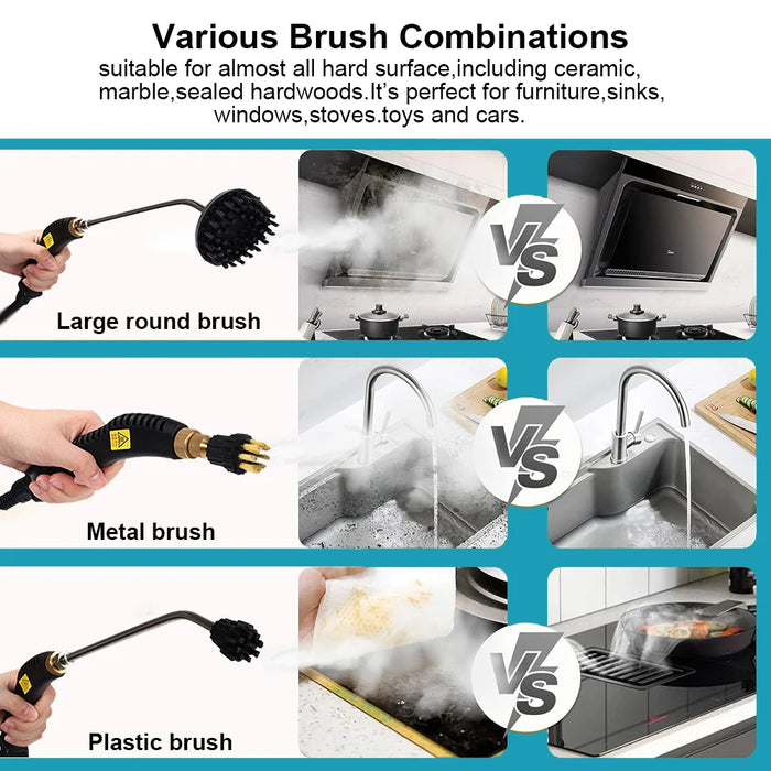 Steam Cleaner High Temperature Steam Cleaner for Home Kitchen Bathroom Car Cleaning 2500W High Pressure Handheld Steam Cleaner