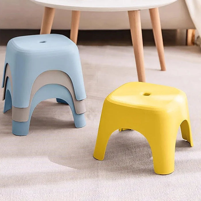 Plastic Small Stool, Household Bench, Square Stool, Coffee Table Stool, Bathroom Anti Slip CHILDREN'S Foot Changing Stool