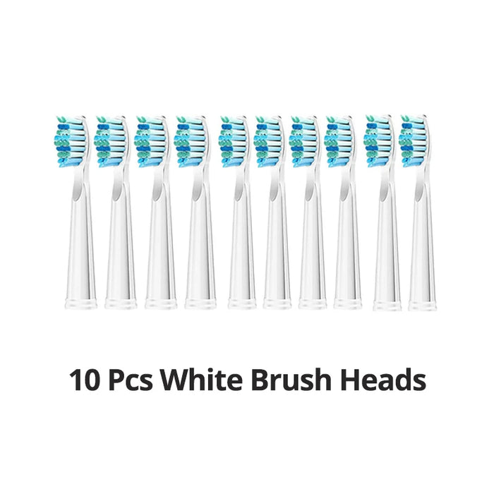 10 Pcs Replacement Brush Head Soft Dupont Bristle Refills for Fairywill/Seago Electric Toothbrush FW/SG 507/508/515/551/917/959