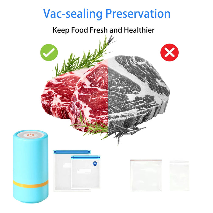 Mini Vacuum Sealer Portable Usb Electric Air Pump Mini Fresh-Keeping Handheld Vacuum Sealing Machine Food Vacuum Machine ﻿