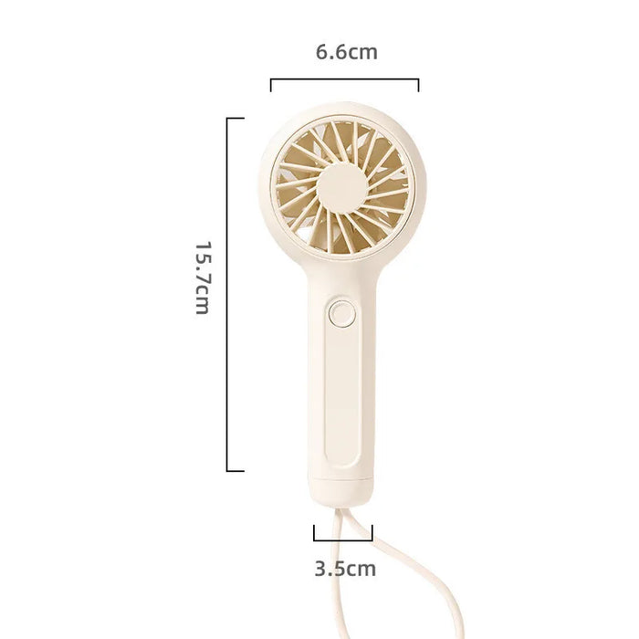 Mini Portable Fan Powerful Handheld Rechargeable 3 Speeds Lightweight Small Kid Girl Women Cute Travel Outdoor Indoor Commute