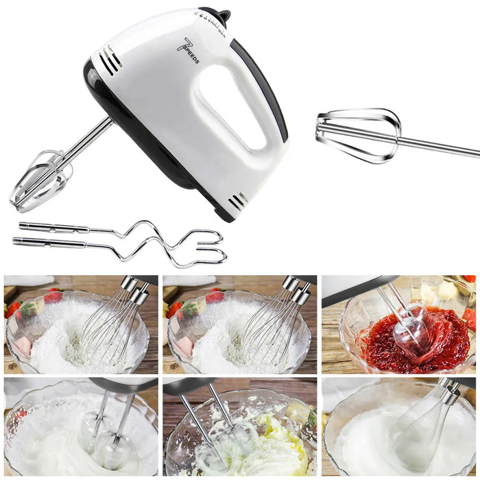 100W Electric Food Blender Whisk Manual Mini Mixer Egg Beater 7 Speeds Kitchen Baking Cake Cream Whipper Dough Mixer Tools