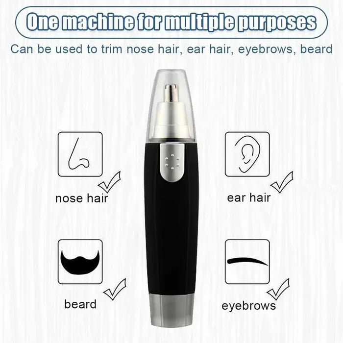 Electric nose hair trimmer with sideburns shaving function - Alecoy four in one precise design effortlessly creates a neat image