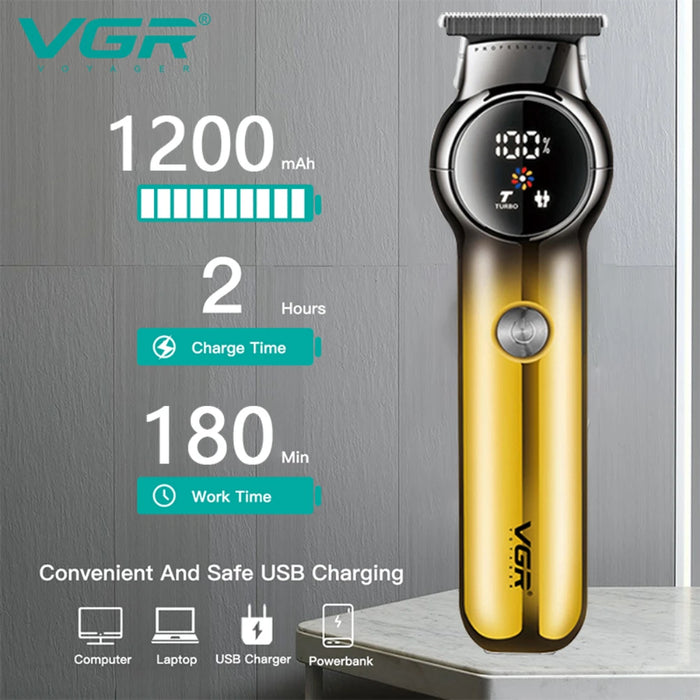 VGR Hair Trimmer Electric Haircut Machine Professional Haircut Hair Clipper Cordless Hair Cutting Machine Trimmer for Men V-989