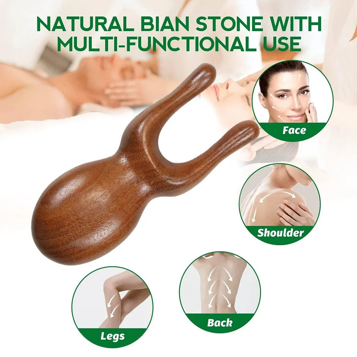 Facial Wood Gua Sha Tool, Nose Shaper Natural Wooden GuaSha Scrapers, Multifunctional Handheld Meridians Acupoint Massage Tool