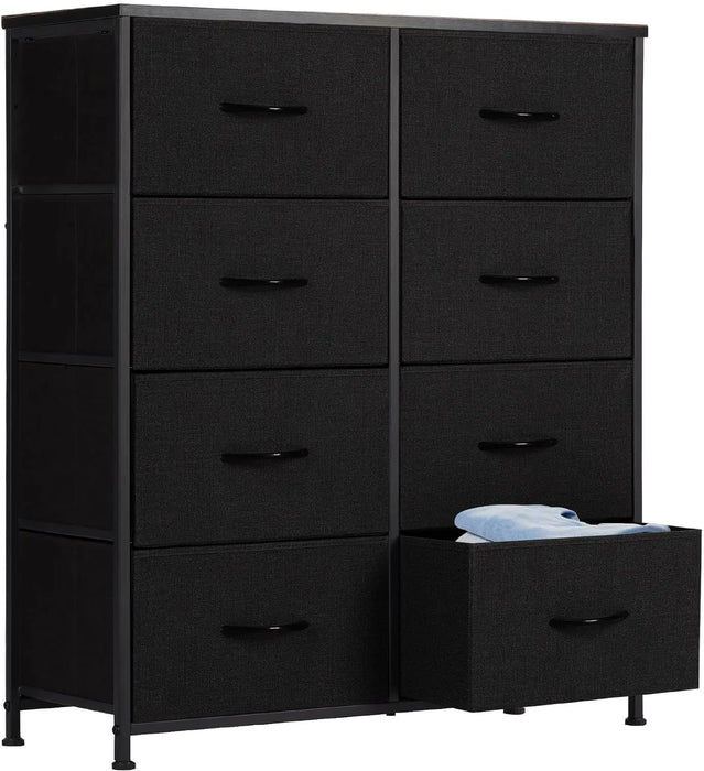 Dresser for Bedroom Drawer Organizer Fabric Storage Tower with 5/6/8/9 Drawers, Steel Frame, Wood Top for Bedroom, Closet