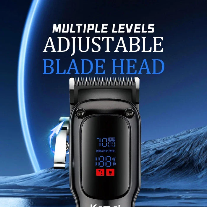 Kemei Professional Barber Hair Trimmer For Men Adjustable Rechargeable Hair Clipper Electric Hair Cutting Machine Cordless