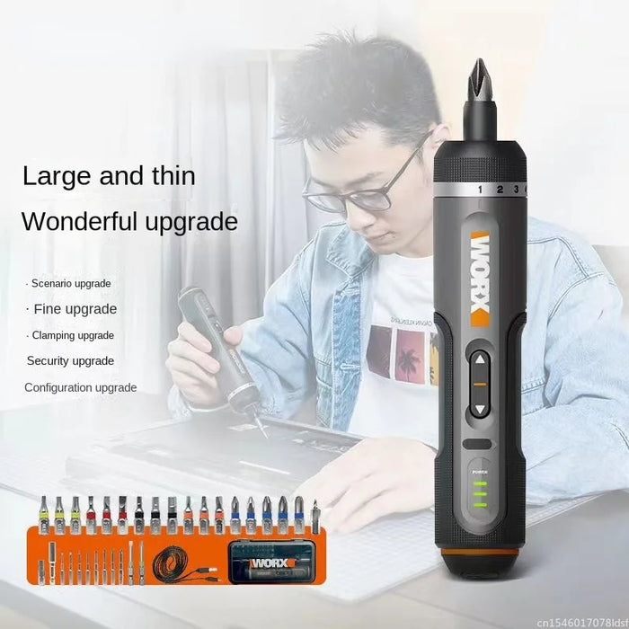 Youpin Worx 4V Electrical Screwdriver Set WX242 Smart Cordless Electric Screwdrivers USB Rechargeable Handle 30 Bit Sets Drill