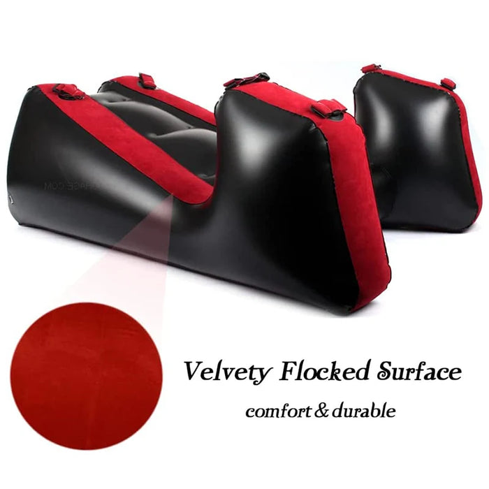 Flocking Pvc Open Leg Spread Cushion Inflatable Sofa Body Support Erotic Chair Exotic Women And Man Bed Sofa Night Cushion Game