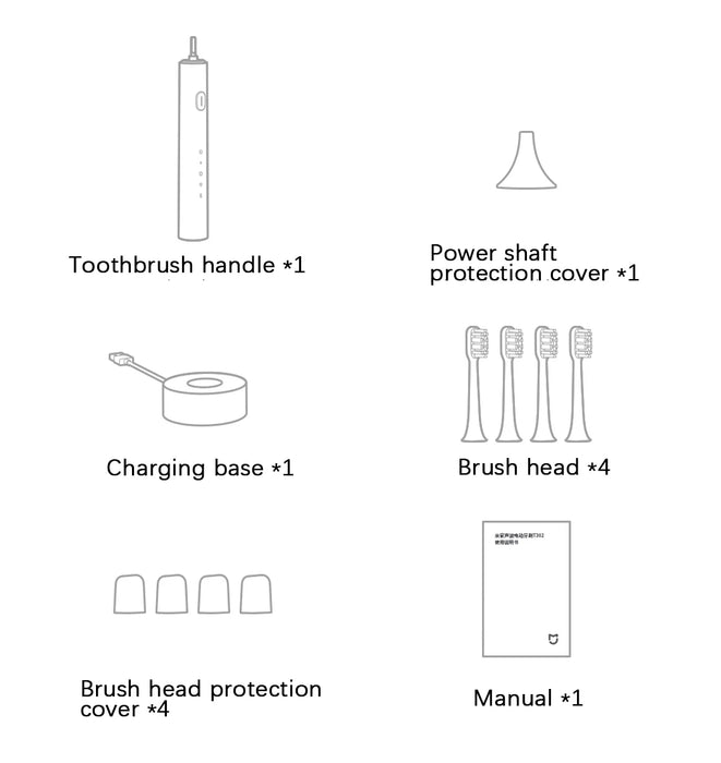 XIAOMI MIJIA T302 Electric Sonic Toothbrush USB Charge Rechargeable For Adult Waterproof Electronic Whitening Teeth Tooth Brush