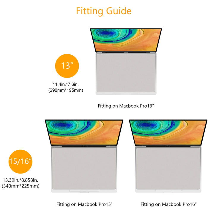 Screen Keyboard Protection Microfiber Liner Cleaning Cloth For MacBook Pro 13" 14" 15" 16"and MacBook Air 13"