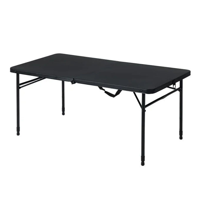 Mainstays 4 Foot Fold-in-Half Adjustable Folding Table, Rich Black