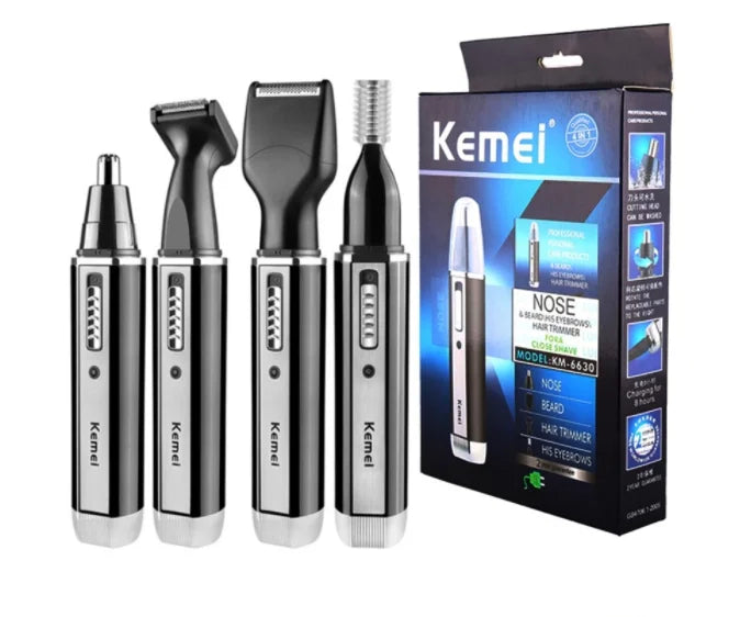 Kemei 4 em 1 recarregável elétrica tudo em um aparador de cabelo para os homens grooming kit barba aparador sobrancelha