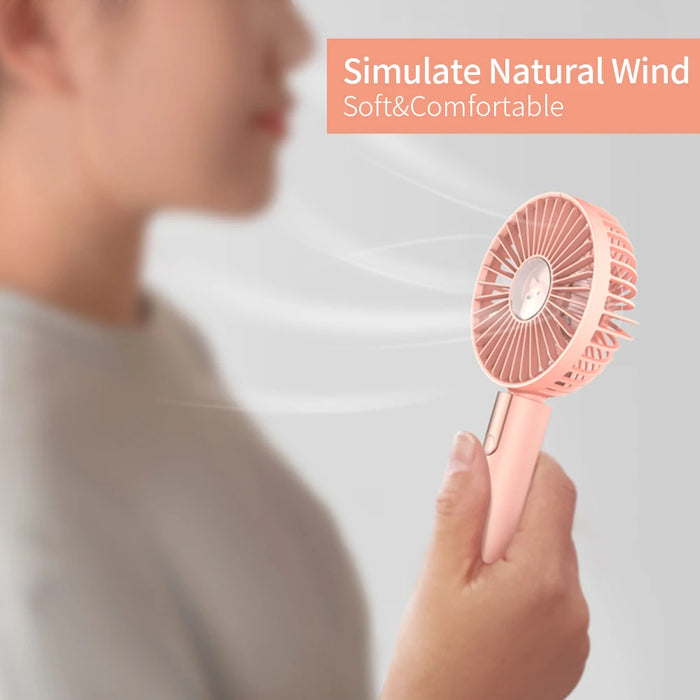 Xiaomi Summer Mini Fan Portable 3 Speed Adjustable Fans USB Rechargeable Desk Handheld Air Conditioner Cooler For Outdoor