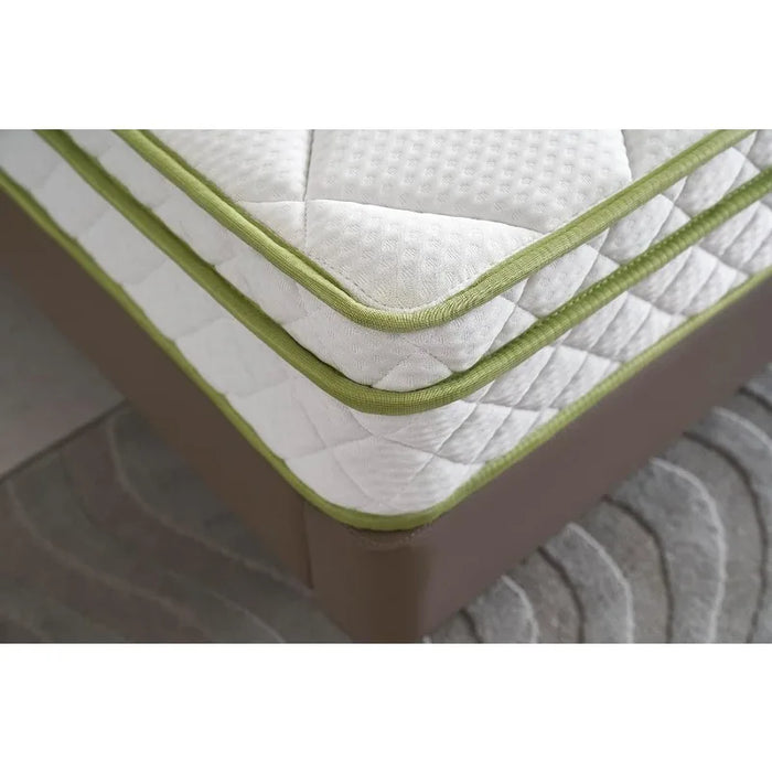 Full Size Mattress - 8 Inch Cool Comfort Foam & Spring Hybrid Mattress with Breathable Organic Cotton Cover - Quilted