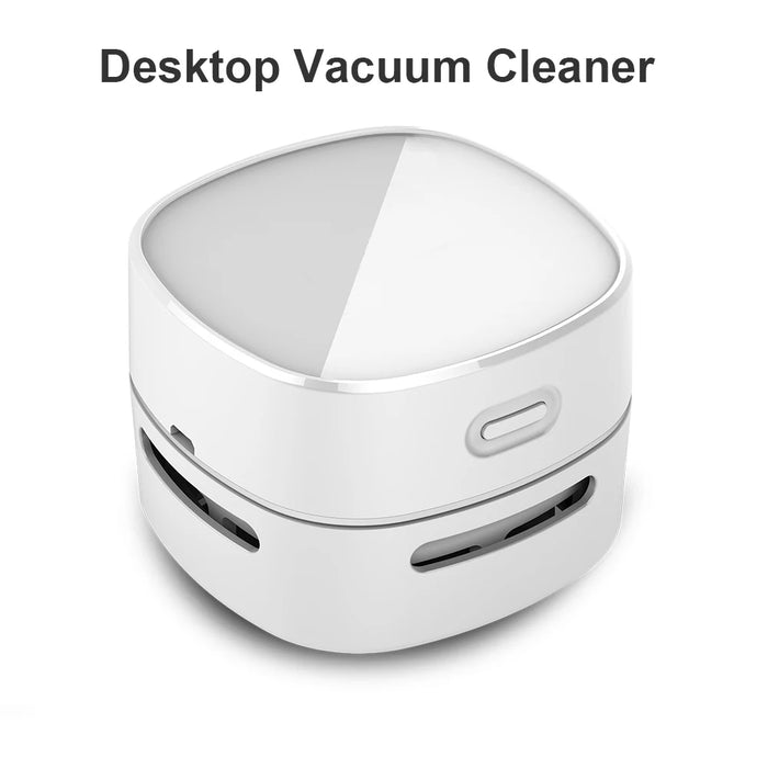 Portable Desktop Vacuum Cleaner Mini Handheld Table Dust Crumb Sweeper Brush for Keyboard Home School Office Car Computer