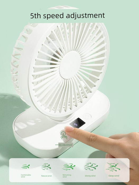 USB Small Fan Mini Rechargeable Portable Electric Fan Super Quiet Office Sound Desktop Student Dormitory 1947